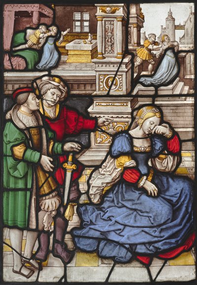 Berättelsen om Lucretia, ca. 1530. av Master of the Kanis Triptych
