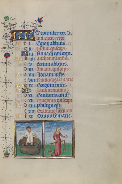 Kalendersida för september; Vinframställning; Vågen av Master of the Lee Hours