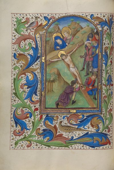 Kristus fastspikad på korset av Master of the Lee Hours
