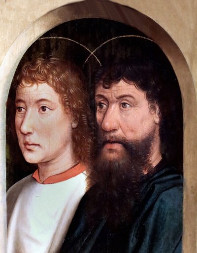 Nederländska: Två apostlar () av Master of the Legend of Saint Lucy
