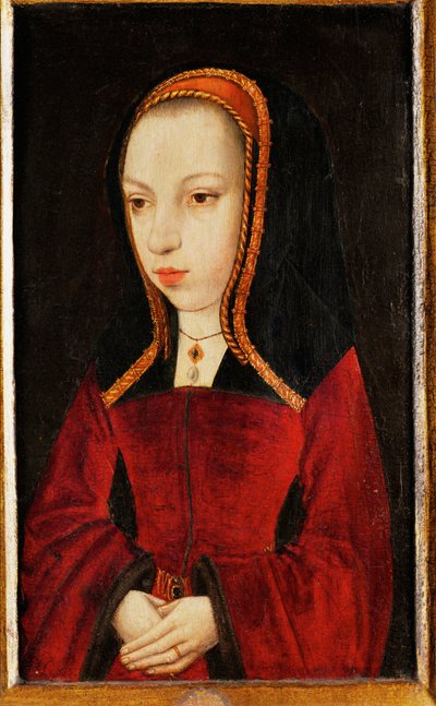 Margareta av Österrike, ärkehertiginna, dotter till kejsar Maxilmilian I, guvernant i Nederländerna ... av Master of the Legend of St.Priest