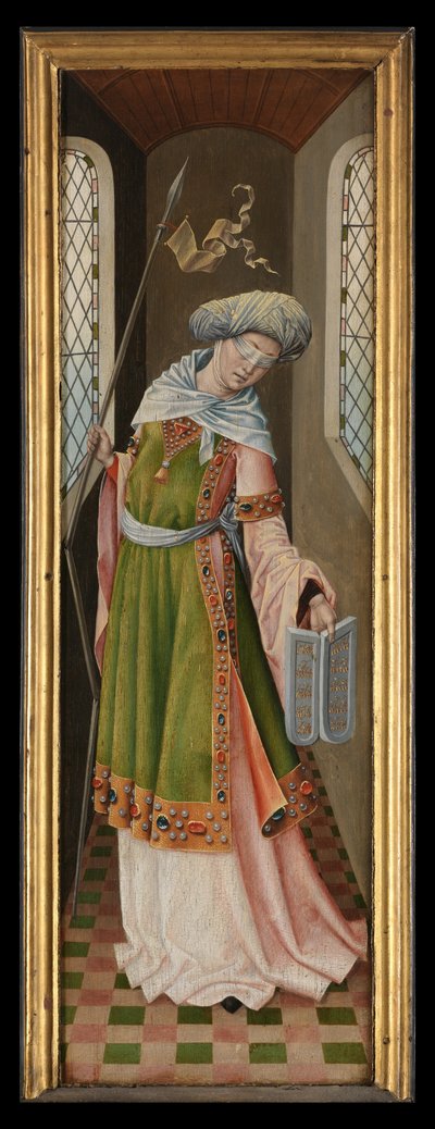 Allegorisk figur av synagogan, från legenden om St. Ursula av Master of the Legend of St. Ursula