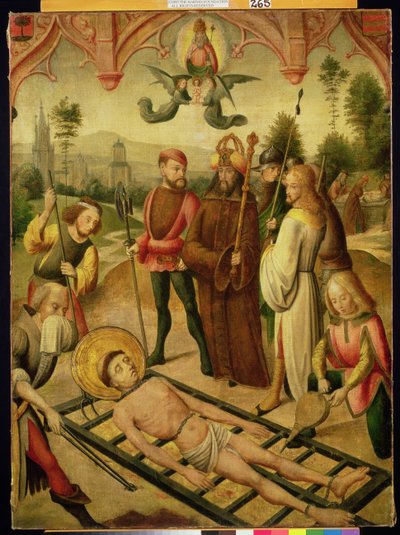 Martyrskap av St. Lawrence av Master of the Legend of St. Ursula