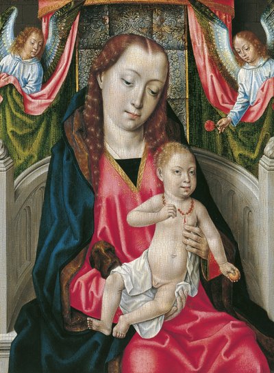 Jungfrun och barnet av Master of the Legend of St. Ursula