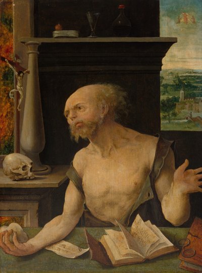 Den helige Hieronymus i botgörelsen, 152530. av Master of the Lille Adoration