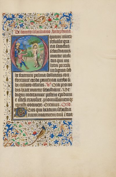 Inledande O: Sankt Sebastians martyrium av Master of the Llangattock Hours