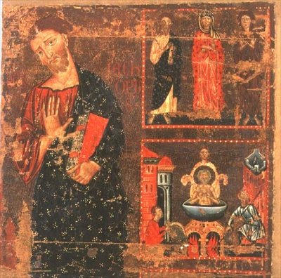 Evangelisten Johannes (tempera på panel) av Master of the Magdalen