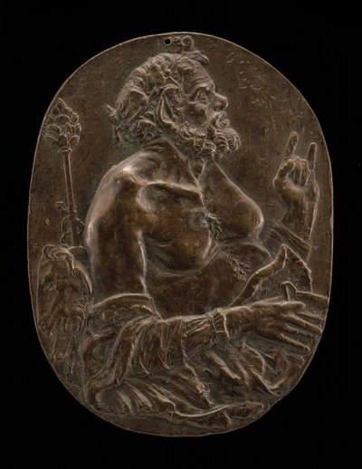 En satyr, sent 1400-tal eller tidigt 1500-tal. av Master of the Martelli Mirror