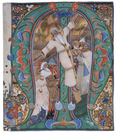 Korsfästelsen av den helige Andreas av Master of the Murano Gradual