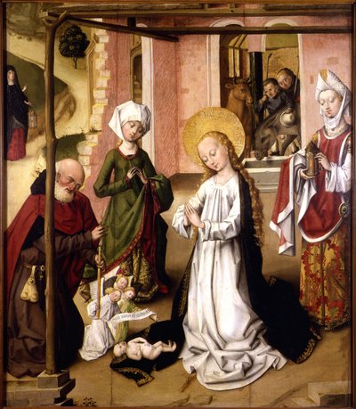 Tillbedjan av Kristusbarnet av Master of the Saint Bartholomew Altarpiece