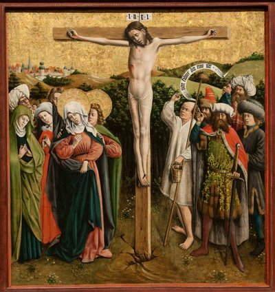 Altartavla med Kristi lidande, ca 1440-talet (olja och guld på trä) av Master of the Schlägl Altarpiece