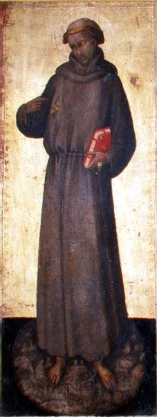 St. Franciskus (tempera på panel) av Master of the Straus Madonna
