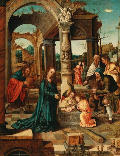 Master Von Groote - Herdarnas tillbedjan av Master of the von Groote Adoration