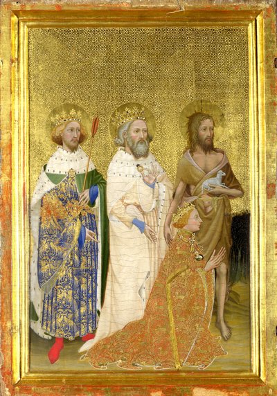 Richard II av England med sina skyddshelgon (den vänstra insidan av Wilton-diptyken) av Master of the Wilton Diptych
