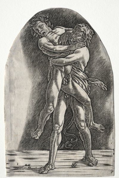 Hercules och Antaeus av Master of the Year 1515