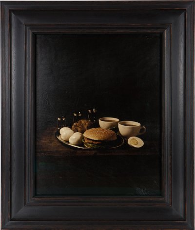Last Meal on Death Row, Gary Gilmore, 2012 (digitalt transfertryck på pergament av getskinn) av Mat Collishaw
