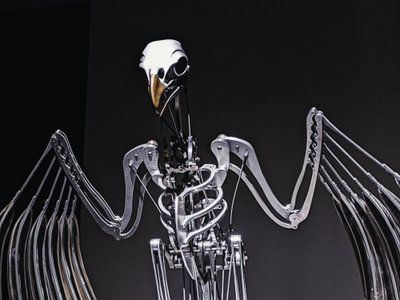 The Nerve Rack, 2019 (Acetal, Akryl, Aluminium, Mässing, Elektriska kretsar, Färg, PVC, Resin, Servomotorer, Stål) av Mat Collishaw