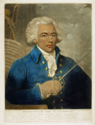 Monsieur de St. George, graverad av W. Ward, 1788 av Mather Brown