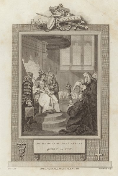 The Act of Union uppläst inför drottning Anne av Mather Brown