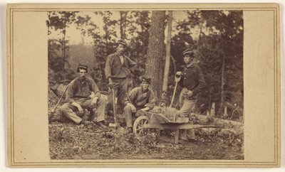 Pionäravdelning vid 69:e N.Y.V.-regementet av Mathew B. Brady