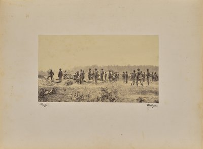 Kapten Coopers [sic] batteri - 1 Pennsylvania B. [sic] framför P. av Mathew B. Brady