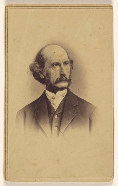 [Oidentifierad flintskallig man med mustasch, tryckt i vinjettstil] av Mathew B. Brady