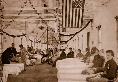 Army Hospital nära Washington, D.C., 1861-65 av Mathew B. Brady