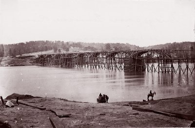 Bro över Tennessee River vid Chattanooga, ca. 1864. av Mathew Brady