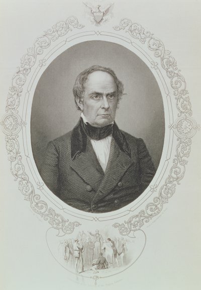 Daniel Webster, ur "The History of the United States", Vol. II, av Charles Mackay, graverad av T. Knight från en daguerrotype (gravyr). av Mathew B. Brady