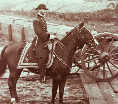 General William T. Sherman (1820-91) i Atlanta, GA (s/v foto) av Mathew Brady