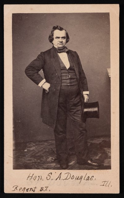 Porträtt av Stephen Arnold Douglas 1813-1861, före 1861. av Mathew Brady