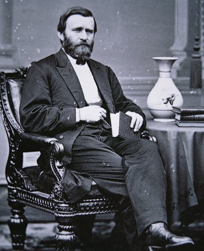 Ulysses Simpson Grant (1822-85) (s/v foto) av Mathew Brady
