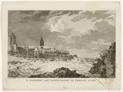 Kollaps av lapptornet i Nijmegen, 1784 Kollaps av Lapp Tower i Nijmegen. År 1784 (titel på objekt) av Mathias de Sallieth