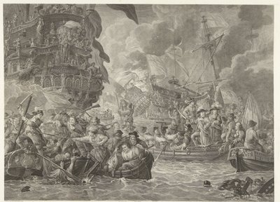 Den holländska razzian på Medway och fångsten av den kungliga Charles, 1667 av Mathias de Sallieth