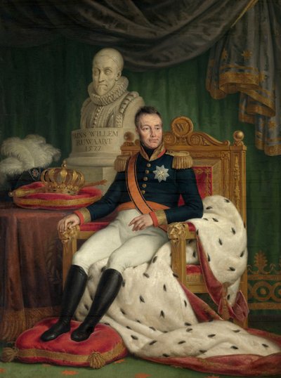 Kung Willem I (olja på duk) av Mathieu Ignace van Bree