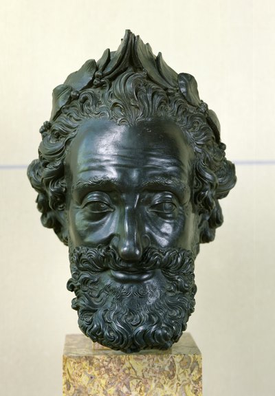 Henri IV:s (1553-1610) huvud efter 1599 (brons) av Mathieu Jacquet