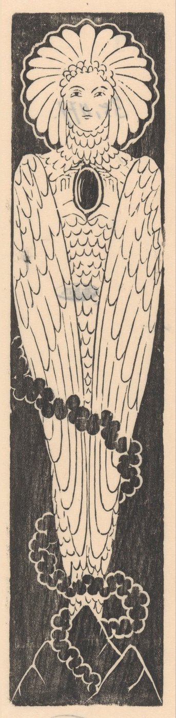 Fågel med kvinnans huvud The Hunter: Bird of Truth (originaltitel) av Mathieu Lauweriks