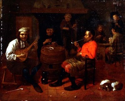 En kroginredning med mandolinspelare av Mathijs Wulfraet