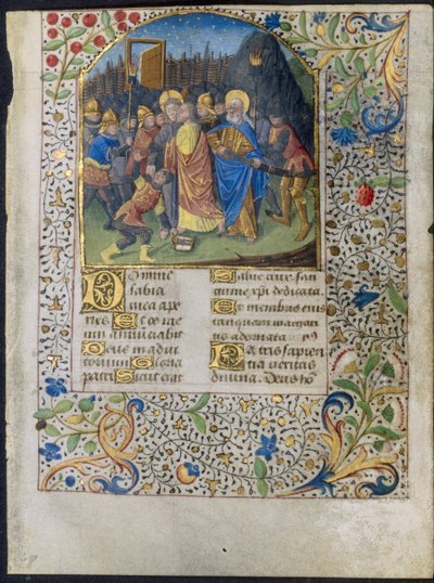 Leaf from a Book of Hours: The Betrayal of Christ, ca. 1470-1485. av Maître François