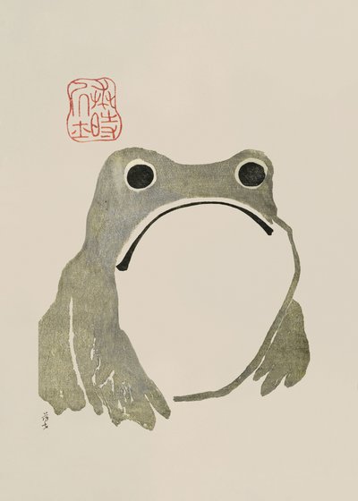 Grumpy Frog I Original av Matsumoto Hoji