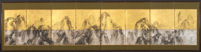 Sjuttotvå toppar mot den blå himlen, 1785. av Matsumura Goshun