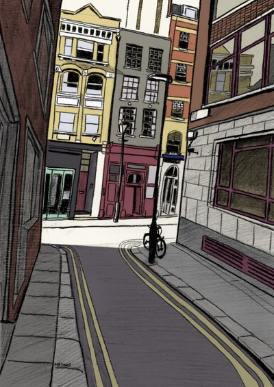 Fox and Knot Street EC1, 2015 (blyerts, digital) av Matt Bannister