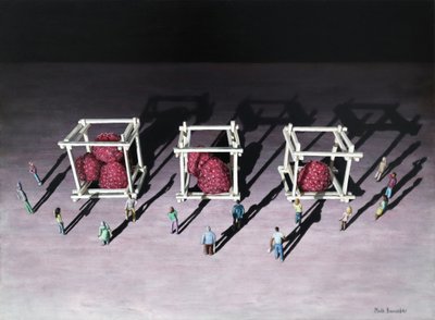 More Than One, 2021 (akryl på pannå) av Matt Bannister