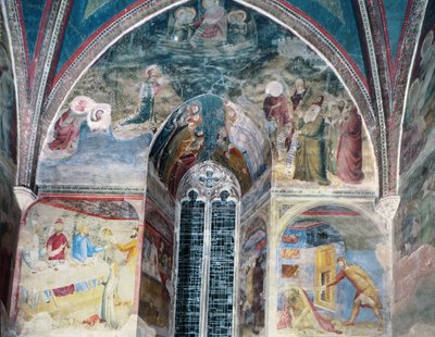 Scener från The Life of St. John the Baptist, från The Chapel of St. Jean, 1346-48 (se även 87124 och 1778223) av Matteo Giovanetti