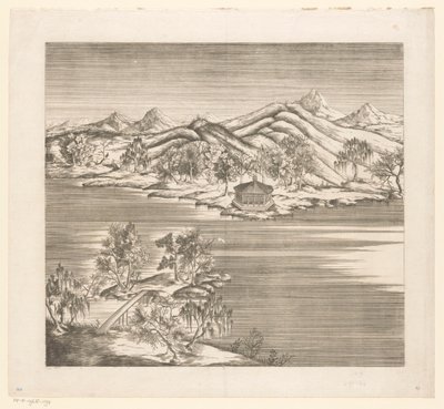 Vy över en del av det kejserliga sommarpalatset i Chengde (Jehol) i Kina av Matteo Ripa