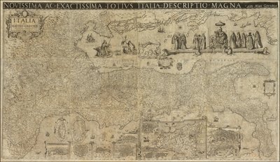 1630 års karta över Italien av Matthaeus Greuter, publicerad 1657 av Stefano Scolari av Matthaus Greuter