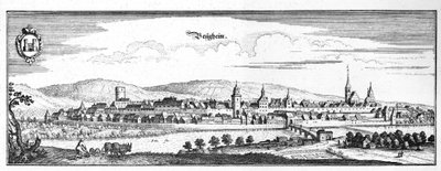 Besigheim - utdrag ur Topographia Sueviae (Schwaben) av Matthaus Merian
