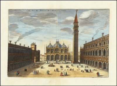 The Altea Parte della Piazza S. Marco Di Venetia av Matthaus Merian