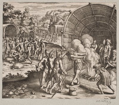 I kung Pamukes residens började de denna ceremoni av Matthäus Merian d.Æ.