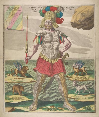 Colossus Monarchic Staty av Daniel, 1730. av Matthaeus Seutter